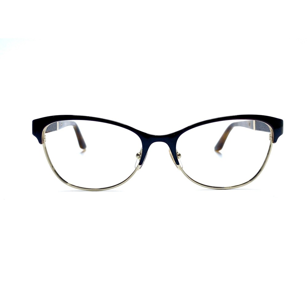 Versace Gold Brown Tortoise Cat Eye Glasses Medusa Italy MOD 1233Q 53 17 140